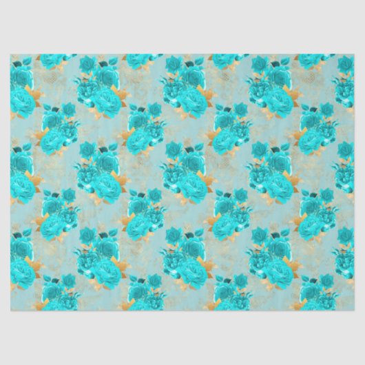 Aqua en Gold Series Design 9 Tissuepapier (Voorkant)