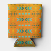Aqua en Gold Southwestern Style Koelbox Blikjeskoeler (Voorkant)