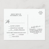 Aqua en Gold Waterverf Beach Menu Keuze RSVP (Achterkant)