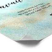 Aqua- en Gold-Waterverf-maskers Beschikbaar teken Poster (Hoek)