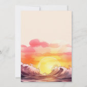 Aqua en Gold Waterverf op het strand Kaart (Achterkant)