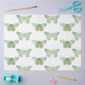 Aqua en Goud Bloemschikking 2 Tissuepapier (Craft)