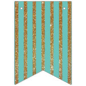 Aqua en goud nautische bruiloft Bunting Vlaggetjes (Tweede vlag)