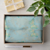 Aqua en Goud Serie Design 14 Tissuepapier (Geschenk)