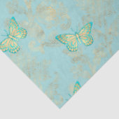 Aqua en Goud Serie Design 14 Tissuepapier (Detail)