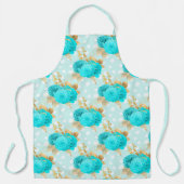 Aqua en Goud Serie Design 6 Schort (Voorkant)