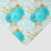 Aqua en Goud Serie Design 6 Tissuepapier (Detail)