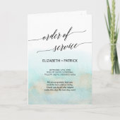 Aqua en Gouden Waterverf Orde van de Dienst Bruilo Programma (Voorkant)