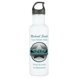Aqua en Gray Star Coach Liberty Bottle Waterfles