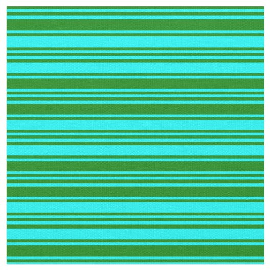 Aqua en Green Lines Stof (Close Up)