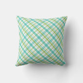 Aqua en Green Pset Pattern Kussen (Achterkant)