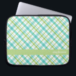 Aqua en Green Pset Pattern Laptop Sleeve<br><div class="desc">.</div>