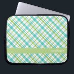 Aqua en Green Pset Pattern Laptop Sleeve<br><div class="desc">.</div>