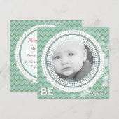 Aqua en Green Your Baby Flat-fotokaarten Feestdagenkaart (Voorkant / Achterkant)