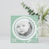 Aqua en Green Your Baby Flat-fotokaarten Feestdagenkaart (Staand voorkant)