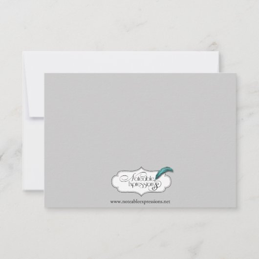 Aqua en Grey Band Starfish Response Kaart (Achterkant)