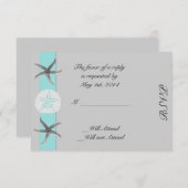 Aqua en Grey Band Starfish Response Kaart (Voorkant / Achterkant)