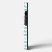 Aqua en grijs chevron patroon Case-Mate iPhone case (Achterkant / Links)