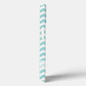 Aqua en grijs chevron patroon Case-Mate iPhone case (Achterkant / Rechts)