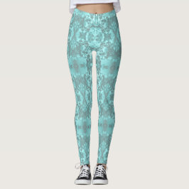 Aqua- en grijze leggings