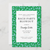 Aqua en Groene Dierenprint Bachelorette Party Kaart (Voorkant)