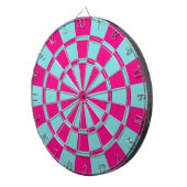 Aqua en Hot Pink Dartbord (Voorkant Rechts)