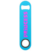 Aqua en Hot Pink Princess Speed Flessenopener (Voorkant)