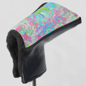 Aqua en Hot Pink Sunrise in Mijn Rubio Garden Golfheadcover (3/4 voorkant)