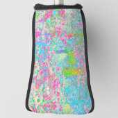 Aqua en Hot Pink Sunrise in Mijn Rubio Garden Golfheadcover (Draai 90)