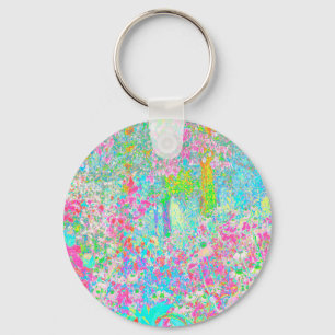 Aqua en Hot Pink Sunrise in Mijn Rubio Garden Sleutelhanger