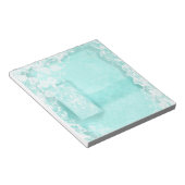 Aqua en Kant Junk Journal Notitieblok (Schuin)