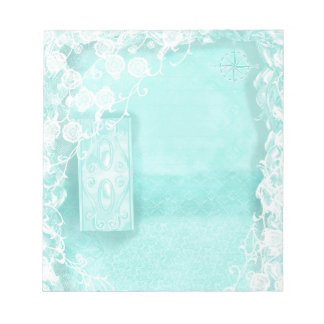 Aqua en Kant Junk Journal Notitieblok