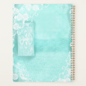 Aqua en Kant Junk Journal Stijl Planner (Achterkant)