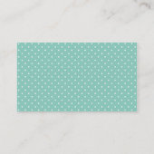 Aqua en koraal Moderne Chevron en Polka Dots Visitekaartje (Achterkant)