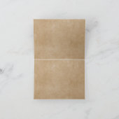 Aqua en Kraft Papier Bedankt Kaart met Zonnestrale (Binnen)