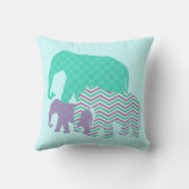 Aqua en Lavendel Olifanten Sierkussen (Achterkant)