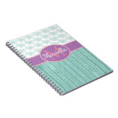 Aqua en Lavender op maat Notitieboek (Rechterzijde)