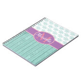 Aqua en Lavender op maat Notitieboek (Linkerzijde)