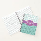 Aqua en Lavender op maat Notitieboek (Binnen)