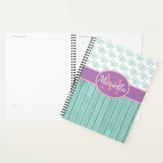 Aqua en Lavender op maat Planner (Display)