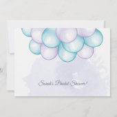 Aqua en Lila Enterprise Drive Thru Vrijgezellenfee Kaart (Achterkant)