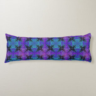 Aqua en Lila Fractal Joy Body Kussen