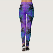 Aqua en Lila Fractal Joy Leggings (Achterkant)