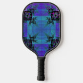 Aqua en Lila Fractal Joy Pickleball Paddle (Achterkant)