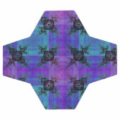 Aqua en Lila Fractal Joy Voetbal (Enkel)