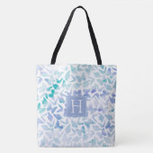 Aqua en Lila Waterverf Butterflies Tote Bag (Voorkant)
