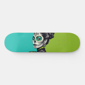 Aqua en Limoen dag van de dode vrouw Persoonlijk Skateboard