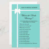 Aqua en lint bruidsfeest spel GEDRUKT (Voorkant / Achterkant)