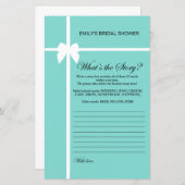 Aqua- en lint-Vrijgezellenfeest-game AFGEDRUKT (Voorkant / Achterkant)