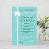 Aqua- en lint-Vrijgezellenfeest-game AFGEDRUKT (Staand voorkant)